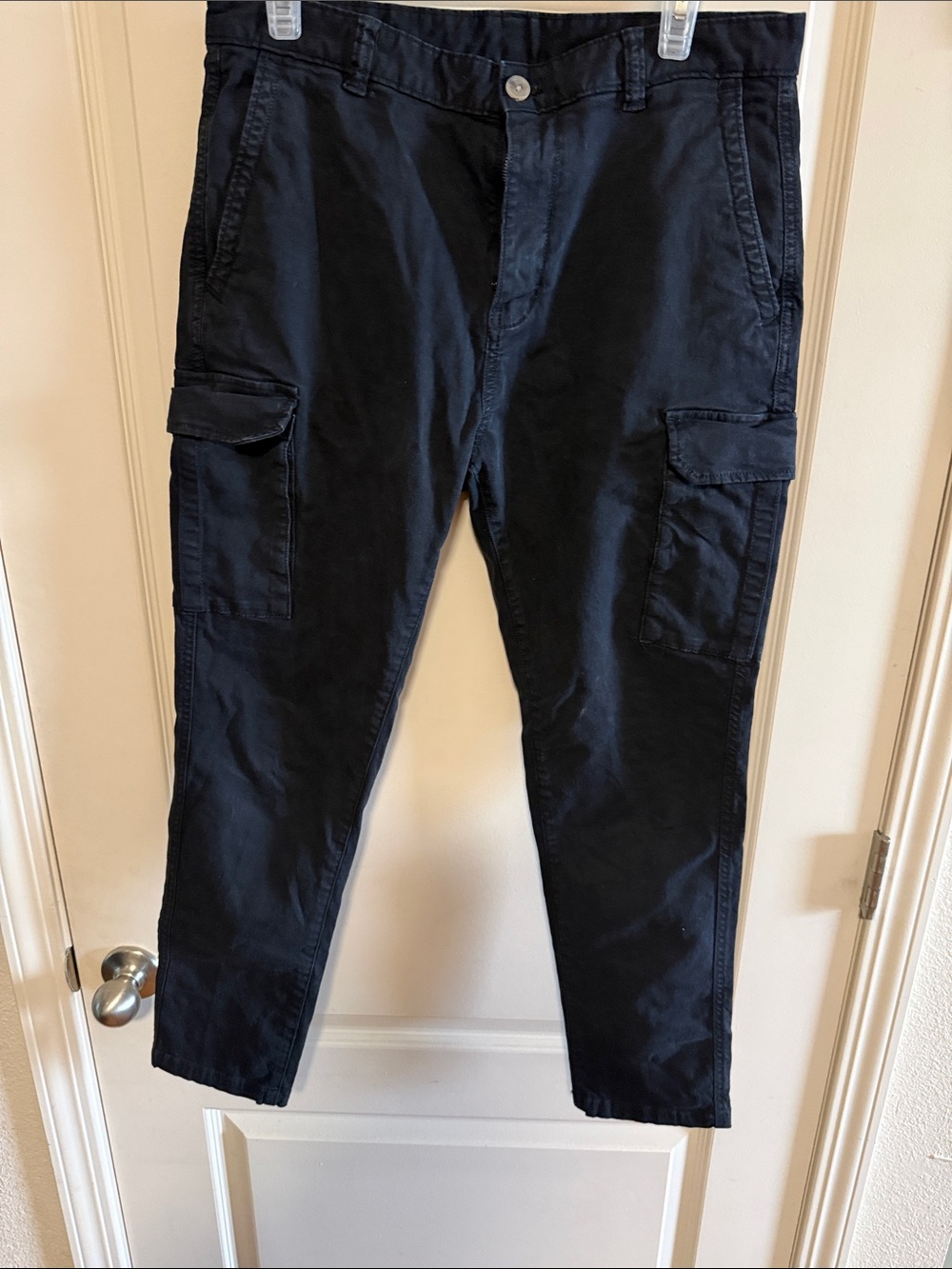 Zara Men's Navy Black Cargo Pants